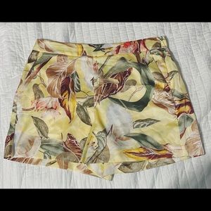 high rise floral shorts